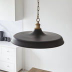 99998 Pendant 1 Light Matt Black And Satin Gold Paint
