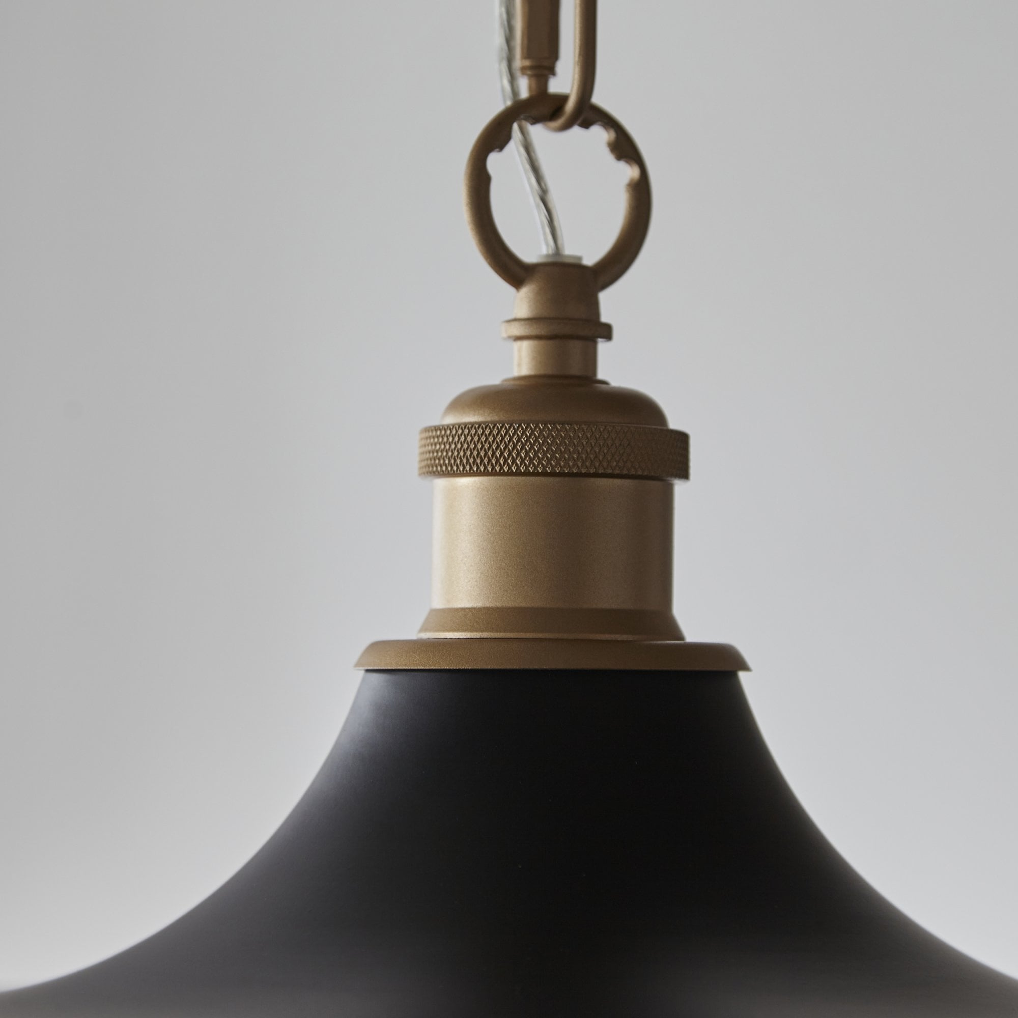 99998 Pendant 1 Light Matt Black And Satin Gold Paint