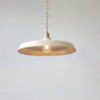 99999 Pendant 1 Light Matt Warm White And Satin Gold Paint (S)