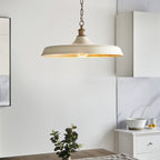 99999 Pendant 1 Light Matt Warm White And Satin Gold Paint (S)