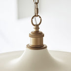 99999 Pendant 1 Light Matt Warm White And Satin Gold Paint (S)