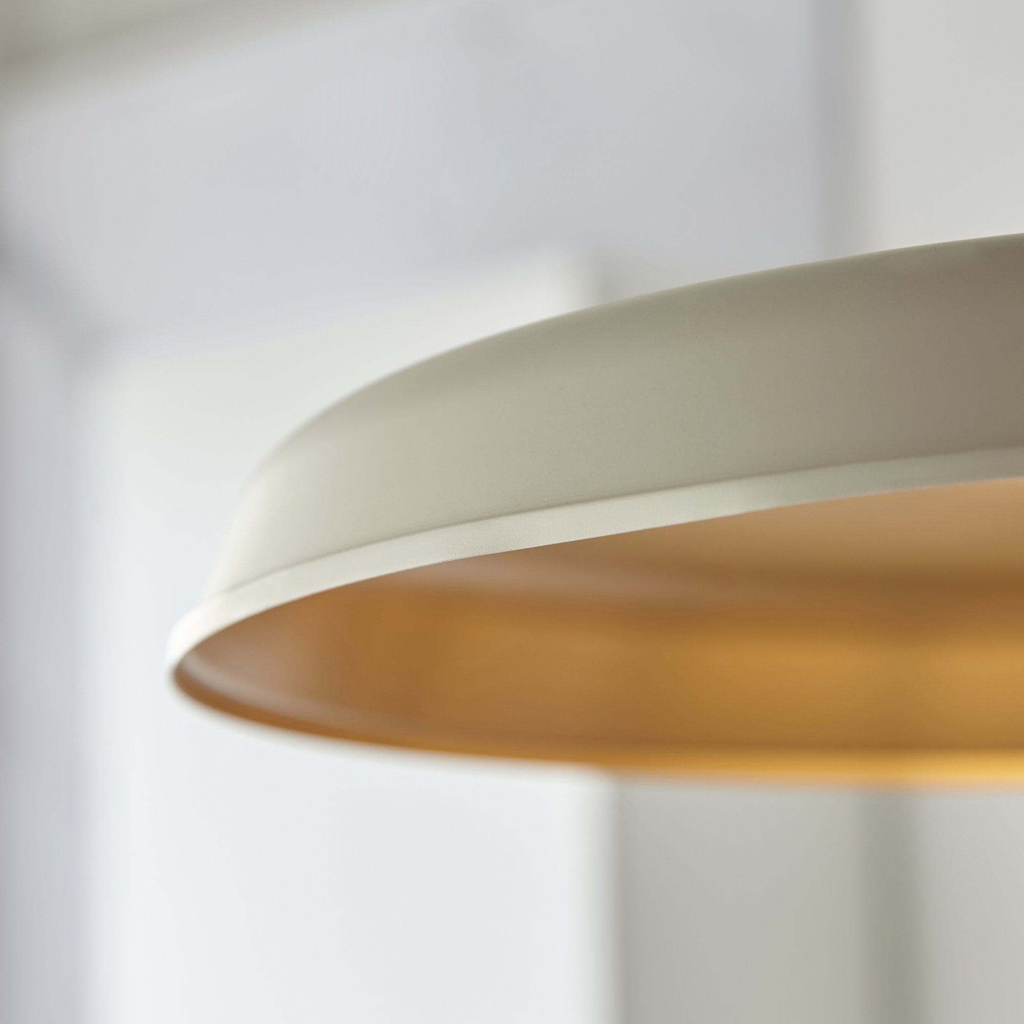 99999 Pendant 1 Light Matt Warm White And Satin Gold Paint