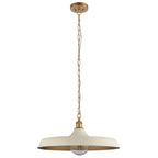 99999 Pendant 1 Light Matt Warm White And Satin Gold Paint (S)