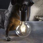 101188 Dog Table Lamp 1 Light Matt Black