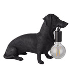 101188 Dog Table Lamp 1 Light Matt Black