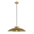 104011 Pendant 1 Light Hammered Brass And Brass Plate