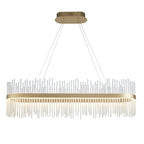 104082 Monte Carlo Pendant LED Light Brushed Gold Plated Finish And Clear Glass