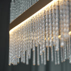 104082 Monte Carlo Pendant LED Light Brushed Gold Plated Finish And Clear Glass