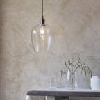 104233 Pendant 1 Light Bright Nickel Plate And Clear Hammered Glass