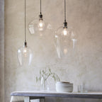 104239 Pendant 1 Light Bright Nickel Plate And Clear Hammered Glass