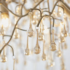 104242 Pendant 6 Light Aged Gold Paint And Champagne Lustre Glass