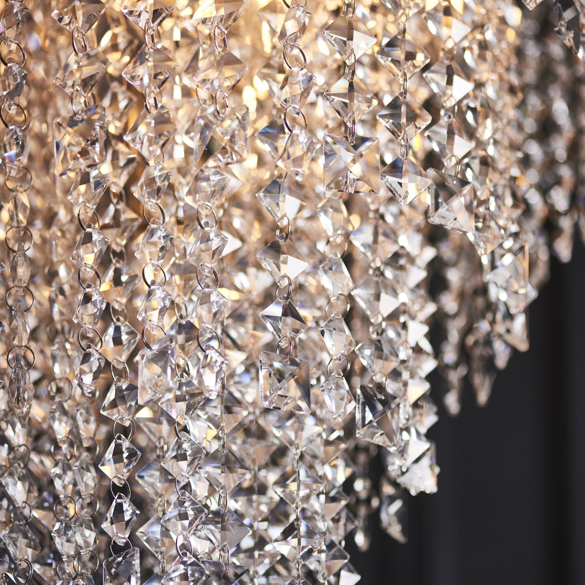 104295 Pendant 7 Light Bright Nickel Plate And Clear Crystal Glass