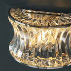 104529 Wall 2 Light Bright Nickel Plate With Crystal And Clear Glass