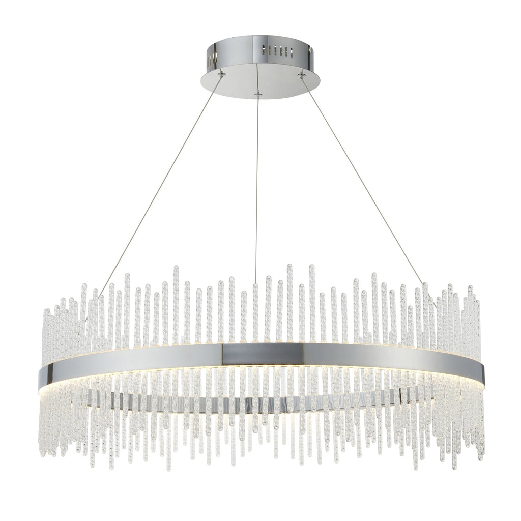 107108 Monte Carlo Pendant LED Light Chrome Plate And Clear Glass
