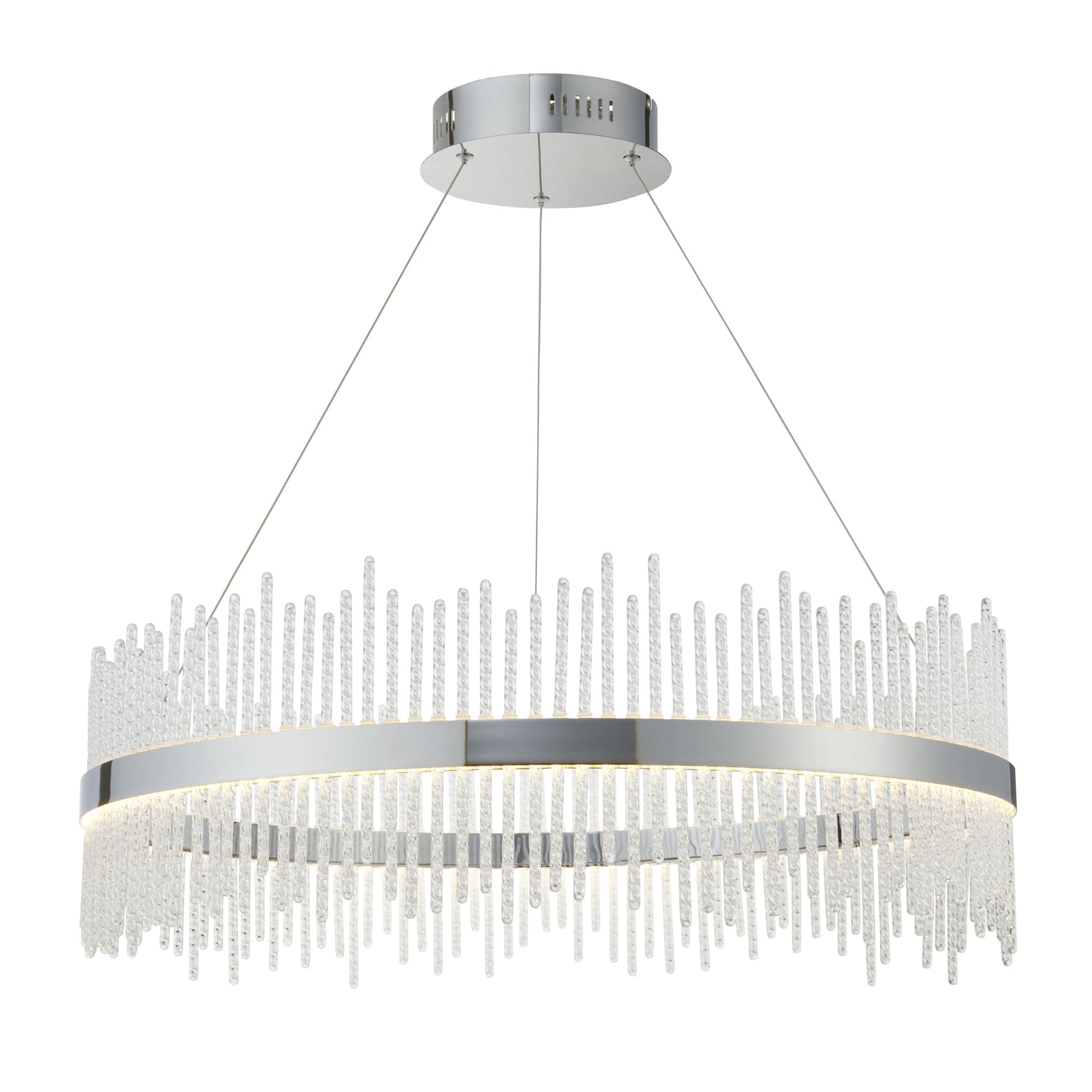 107108 Monte Carlo Pendant LED Light Chrome Plate And Clear Glass (S)