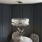 107108 Monte Carlo Pendant LED Light Chrome Plate And Clear Glass