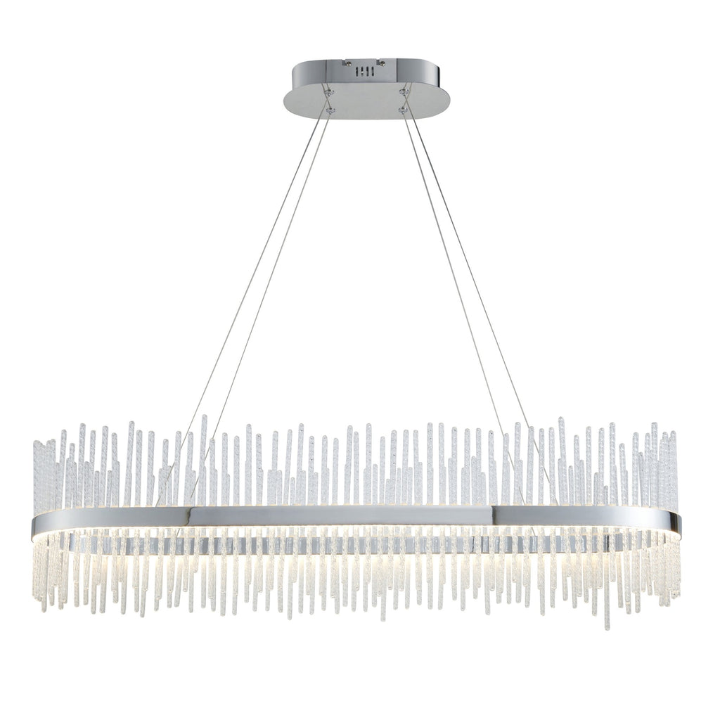 107109 Monte Carlo Pendant LED Light Chrome Plate And Clear Glass