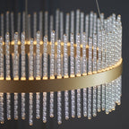 107671 Monte Carlo Pendant LED Light Brushed Gold Plated Finish And Clear Glass