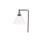 RAY4975 Ray Floor Lamp Antique Brass and Glass