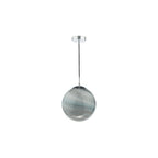 SAT0150 Saturn Pendant Planet Style Glass and Polished Chrome