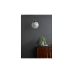 SAT0150 Saturn Pendant Planet Style Glass and Polished Chrome