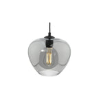 SHI0110 Shilah Pendant Matt Black and Smoked Glass