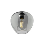SHI0110 Shilah Pendant Matt Black and Smoked Glass