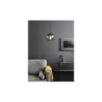 SHI0110 Shilah Pendant Matt Black and Smoked Glass
