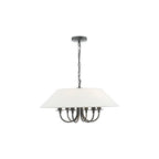 SIV0622 Sivan 6 Light Pendant Matt Black With Shade