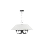 SIV0622 Sivan 6 Light Pendant Matt Black With Shade