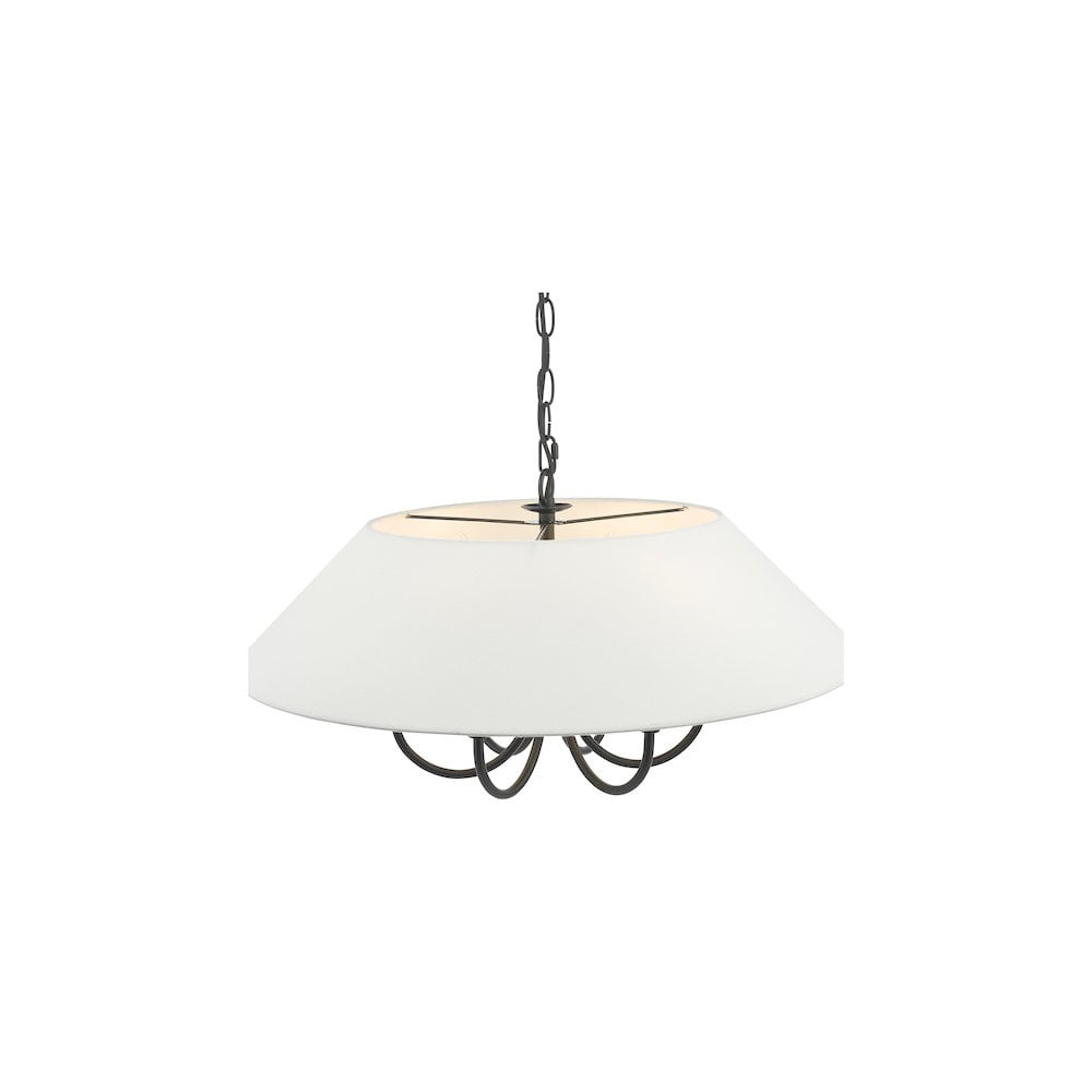 SIV0622 Sivan 6 Light Pendant Matt Black With Shade