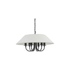 SIV0622 Sivan 6 Light Pendant Matt Black With Shade