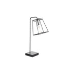 TOW4150 Tower Table Lamp Matt Black and Polished Chrome