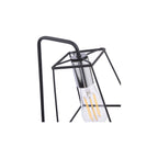 TOW4150 Tower Table Lamp Matt Black and Polished Chrome