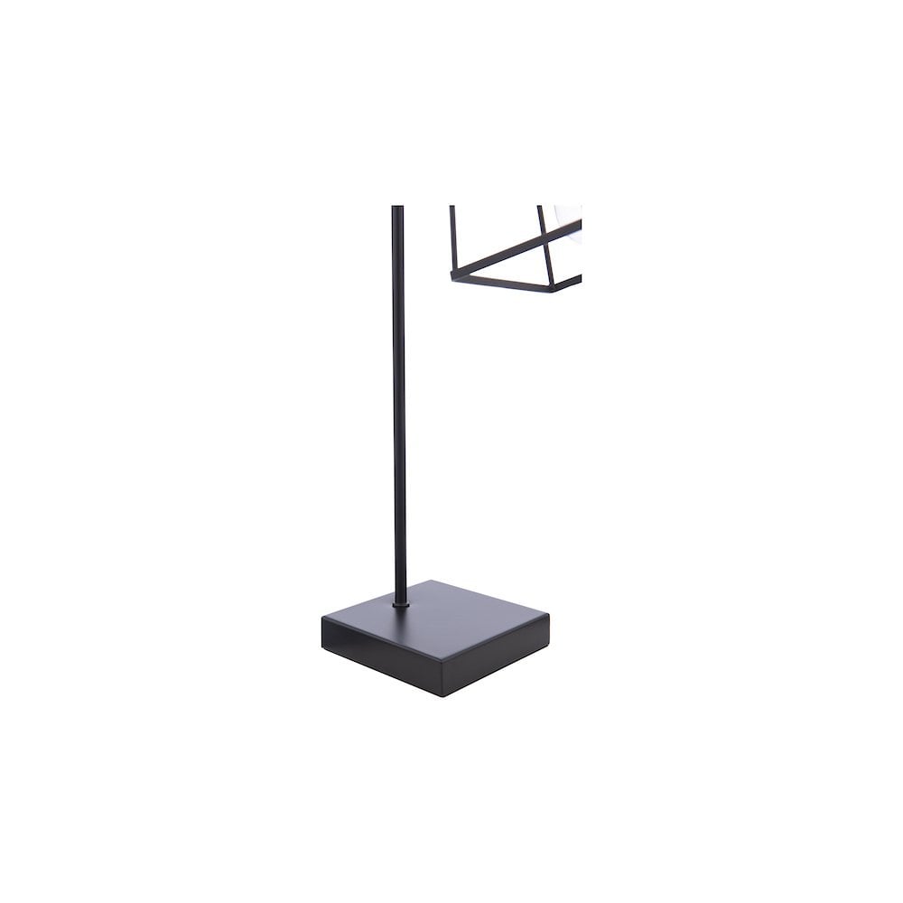 TOW4150 Tower Table Lamp Matt Black and Polished Chrome