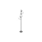 TOW4950 Tower 3 Light Floor Lamp Matt Black and Polished Chrome