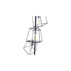 TOW4950 Tower 3 Light Floor Lamp Matt Black and Polished Chrome