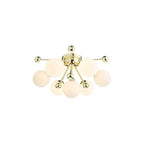 URS5035 Ursa 7 Light Flush Polished Gold and Opal Glass