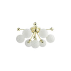 URS5035 Ursa 7 Light Flush Polished Gold and Opal Glass