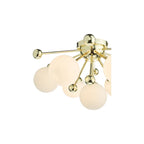 URS5035 Ursa 7 Light Flush Polished Gold and Opal Glass