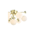 URS5035 Ursa 7 Light Flush Polished Gold and Opal Glass
