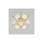 URS5035 Ursa 7 Light Flush Polished Gold and Opal Glass