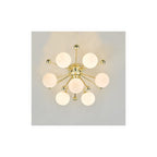 URS5035 Ursa 7 Light Flush Polished Gold and Opal Glass
