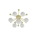 URS5035 Ursa 7 Light Flush Polished Gold and Opal Glass