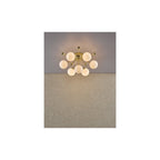URS5035 Ursa 7 Light Flush Polished Gold and Opal Glass