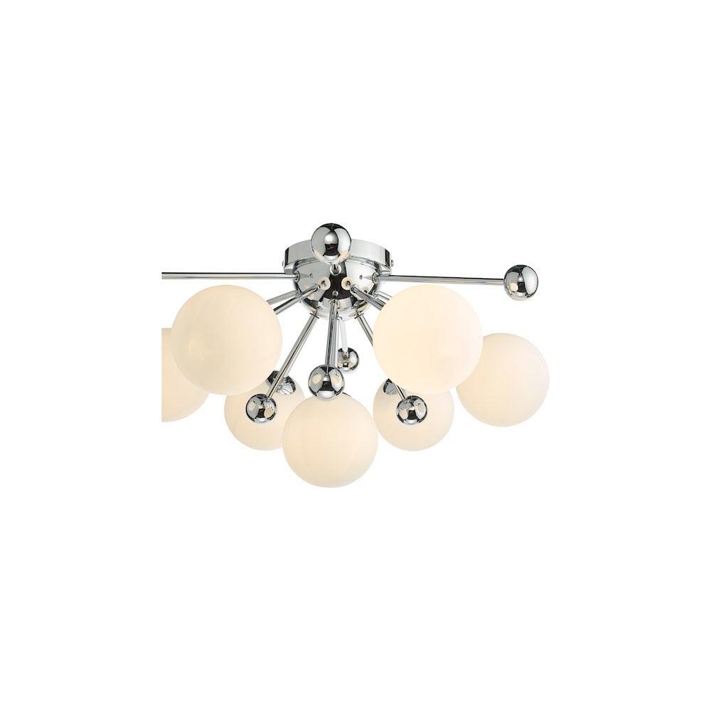 URS5050 Ursa 7 Light Flush Polished Chrome and Opal Glass