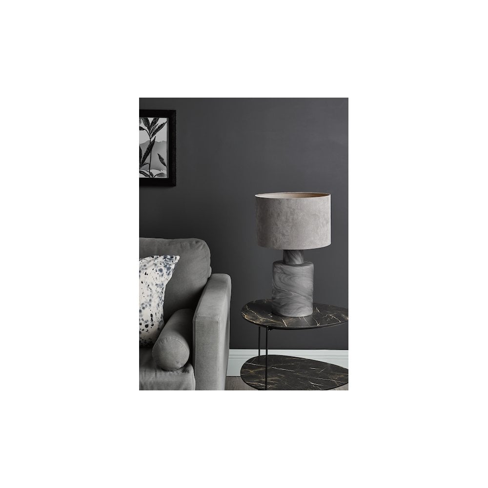 WAN4210 Wanda Table Lamp Smoked Glass With Shade