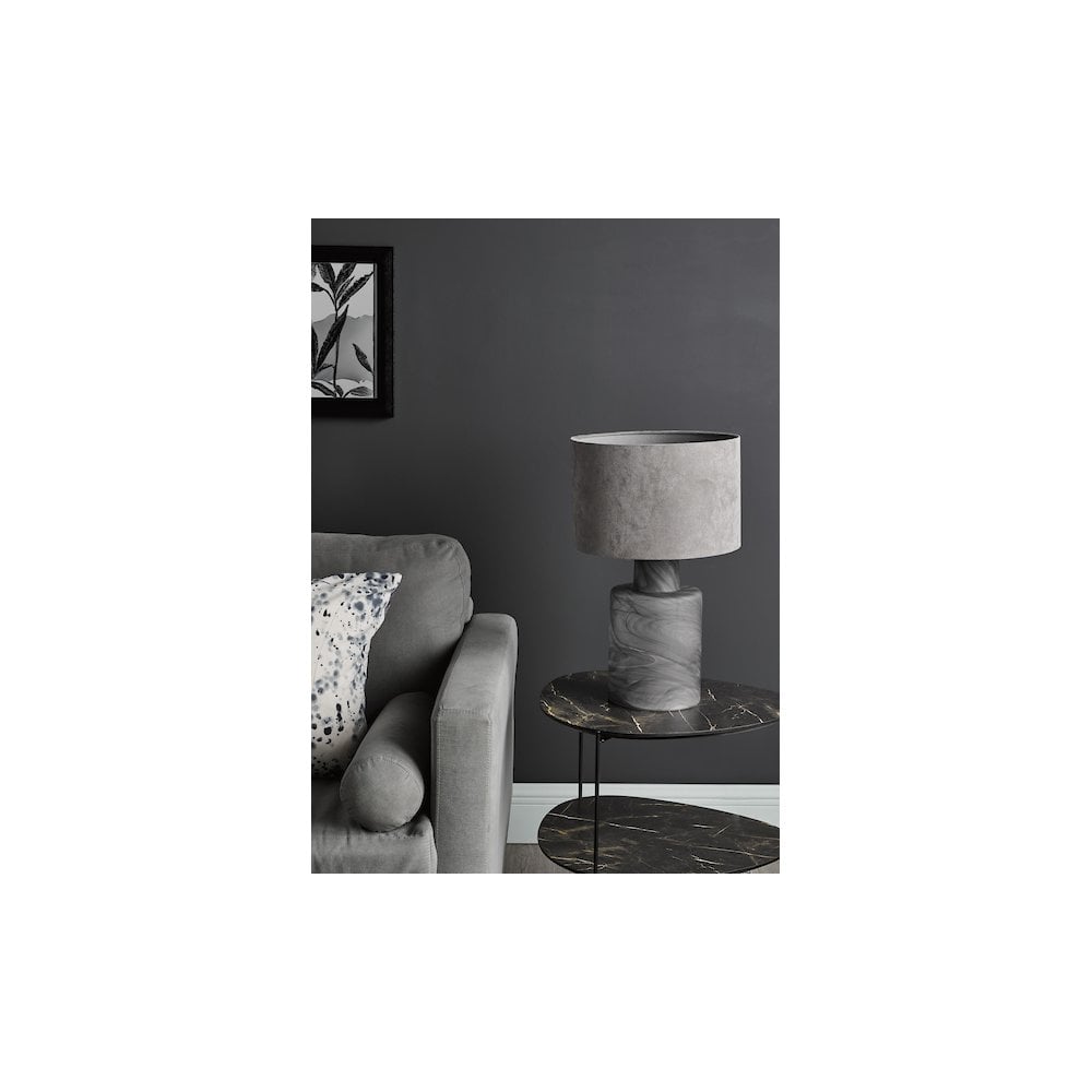 WAN4210 Wanda Table Lamp Smoked Glass With Shade