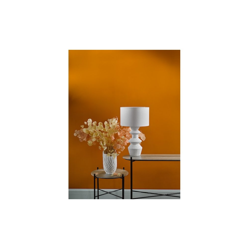 BID422 Bidelia Table Lamp Matt White With Shade