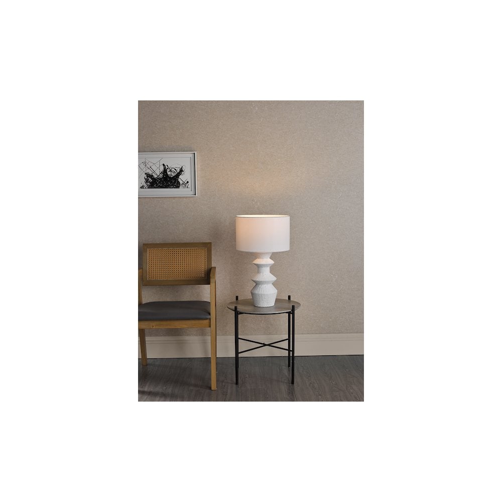 BID422 Bidelia Table Lamp Matt White With Shade
